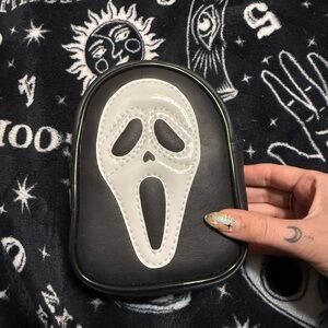 Black and White Ghost Face Bag / belt bag clip